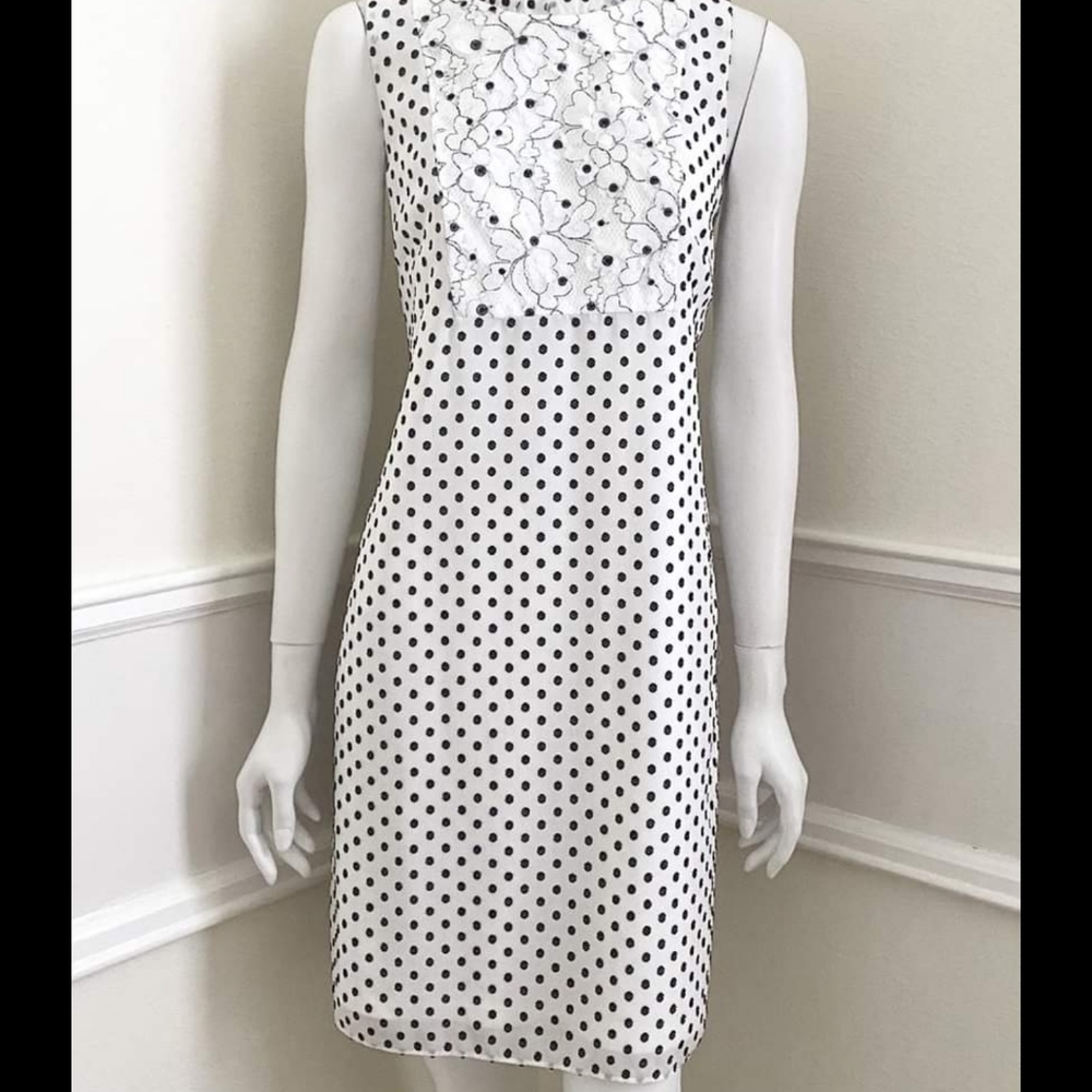 KARL LAGERFELD Black and white polka dot dress